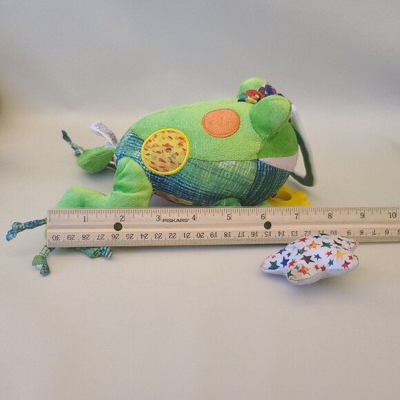 Eric Carle 8" Developmental Frog Rattle Teether Baby Toy Plush - Picture 12 of 12
